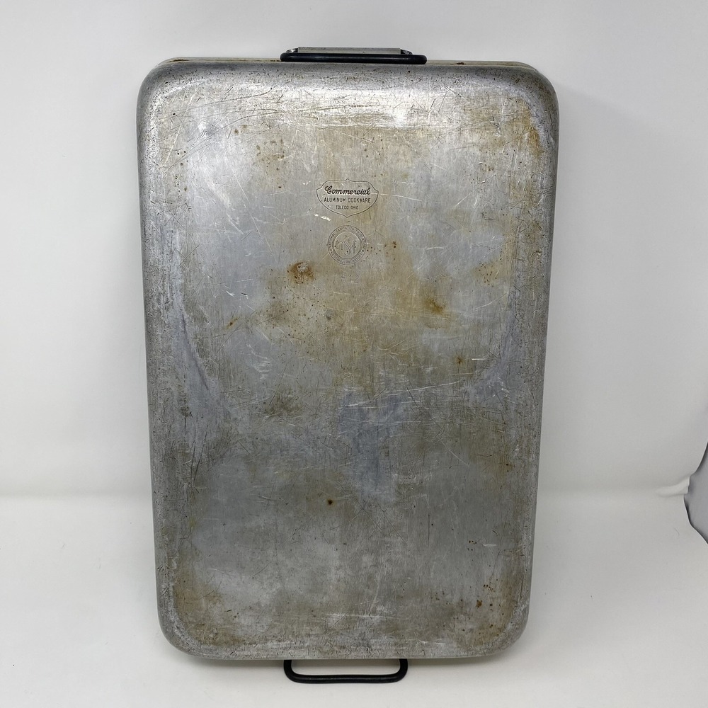 Vtg National Sanitation Foundation NSF Commercial Aluminum Cookware 18x12x3.5" - Picture 8 of 9